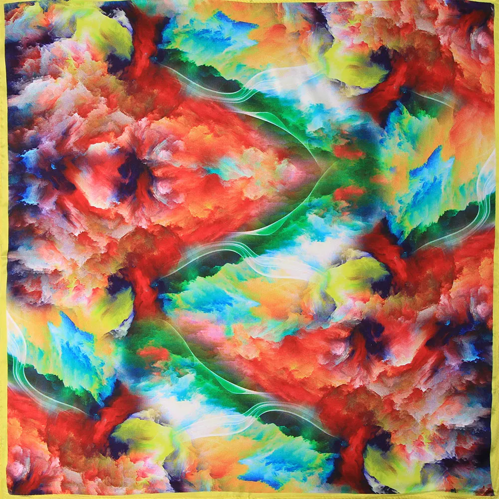 53cm 100% Pure Silk Scarf Women Bandana Female Handkerchief Spirit Women's Natural Silk Square Headband Neckscarf Gift for Women