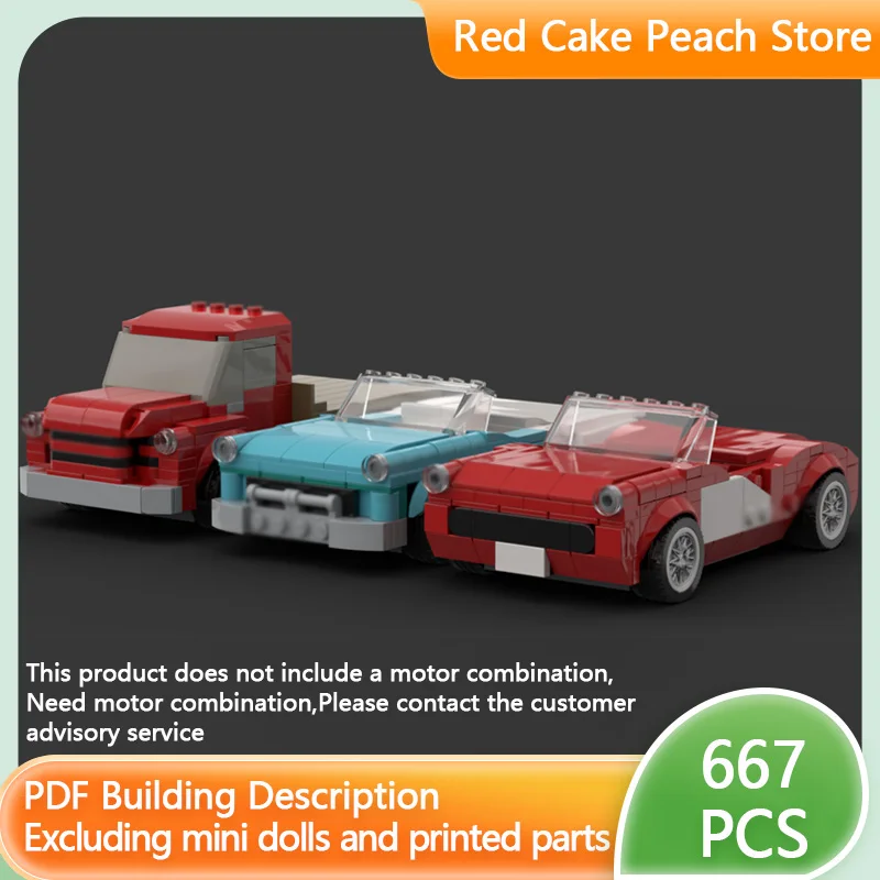 

City Car Model MOC Building Bricks Pickup Truck And Sports Cars Modular Technology Children Holiday Gifts Assemble Toys Suit