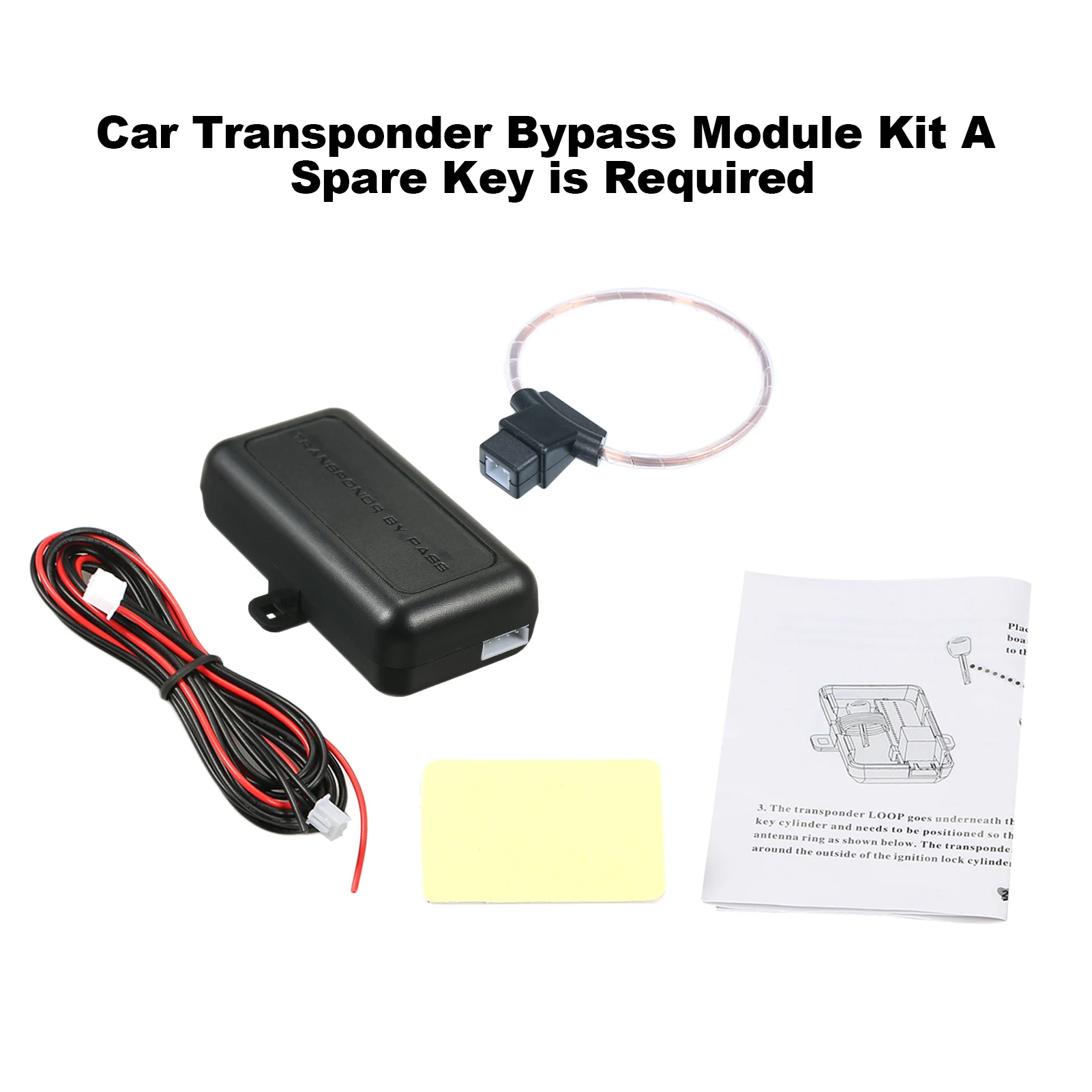 

2023 New Transponder Bypass Module Kit Car Immobilizer A Spare Key is Required Alarm Auto Cut Engine