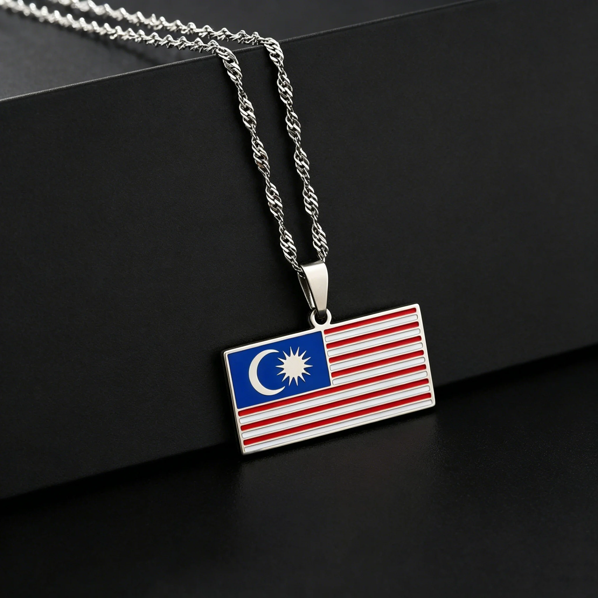 Paslanmaz Çelik Malezya Bayrağ - Men'S Accessories Malaysia incelemesi ve fiyatı
