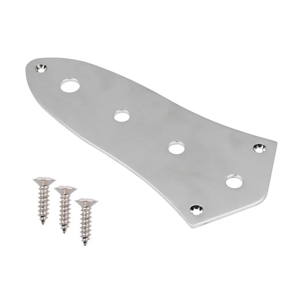 Electric Bass Control Plate Control For Jazz Bass Metal Plate Replacement Accessories Bass Chrome High Quality