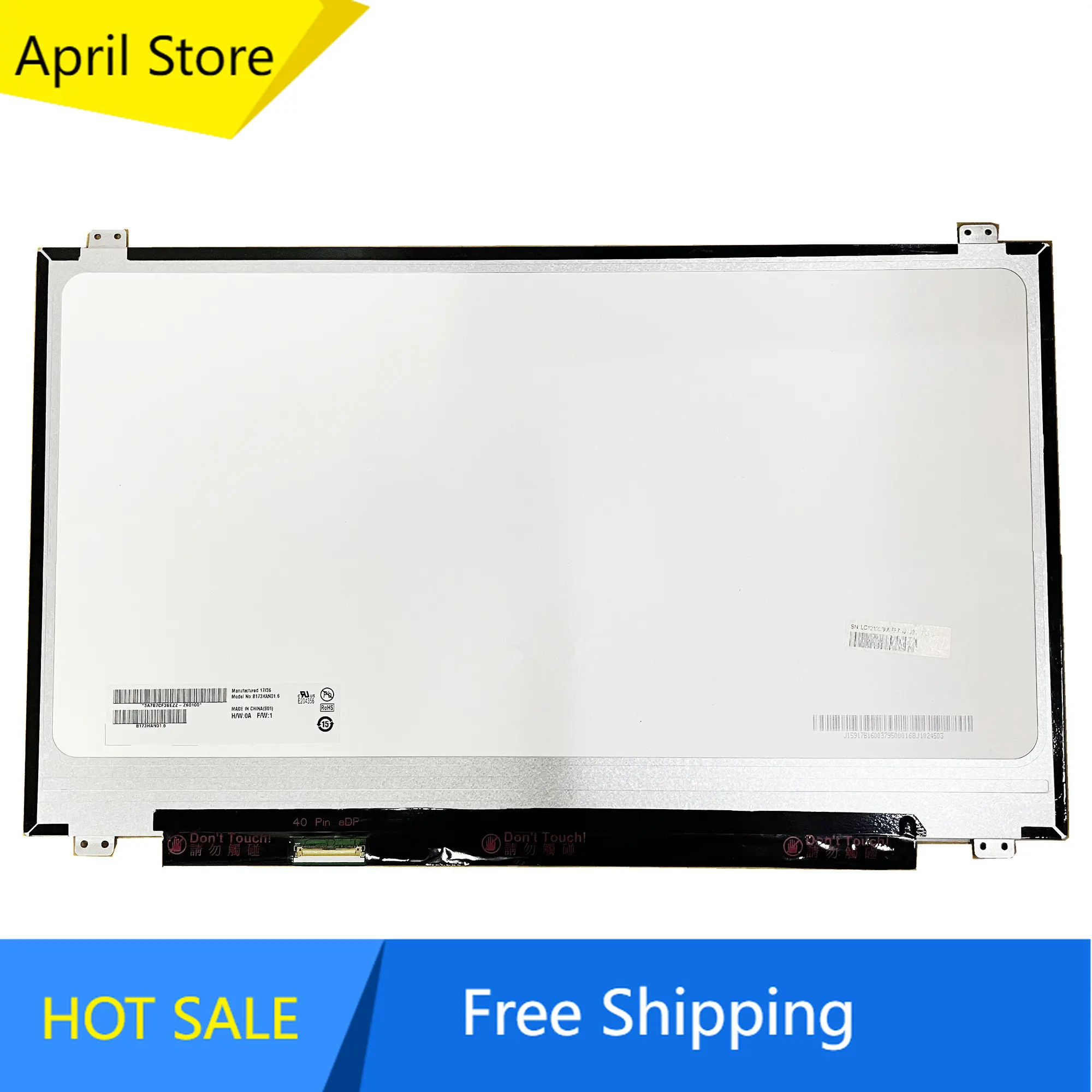 

B173HAN01.6 B173HAN01.4 B173HAN01.2 B173HAN01.1 N173HHE-G32 17.3" 120Hz Laptop LCD Screen 1920*1080 EDP 40 Pins