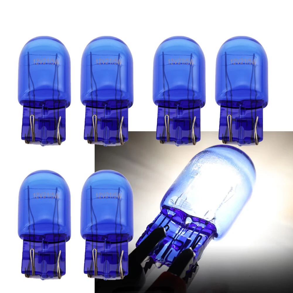 2/4/6pcs 12V Car T20 7443 Side Light DRL 580 White Bulbs Dual Filament W21/5w Super Hid Effect Universal For Alfa/Fiat/Skoda/ VW