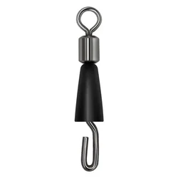 10pcs Fishing Bearing Swivels Rubber Fast Strand Clip Anti-wrapped Quick Change Feeder Link Connector For Carp Fishing Tackle