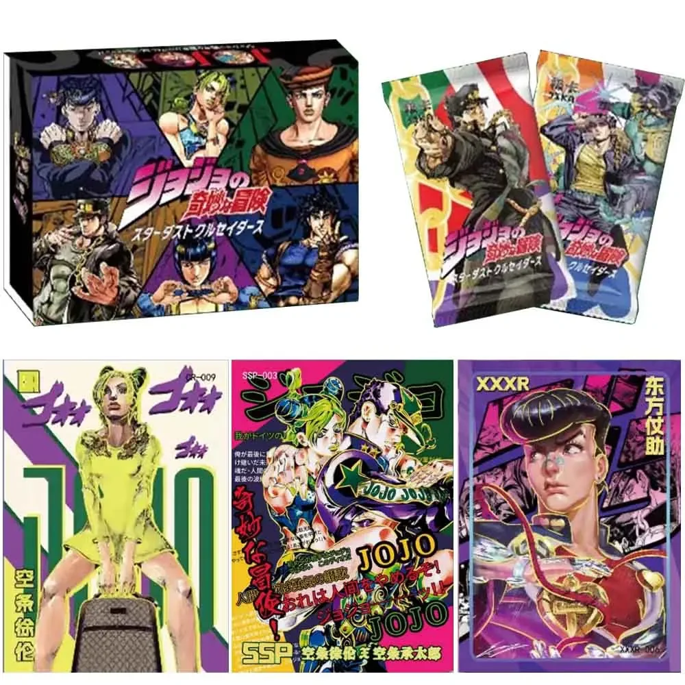 JoJo\'s Bizarre Adventure Card Limited Edition Photo-engraved Flash Crystal Mounting Embossed Collectible Card Toys Gifts