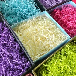 200G Multiple Colour Lafite Grass Gift Box Filler Wavy Fold Paper Gift Box Packaging Fruit Packaging Shockproof Filler