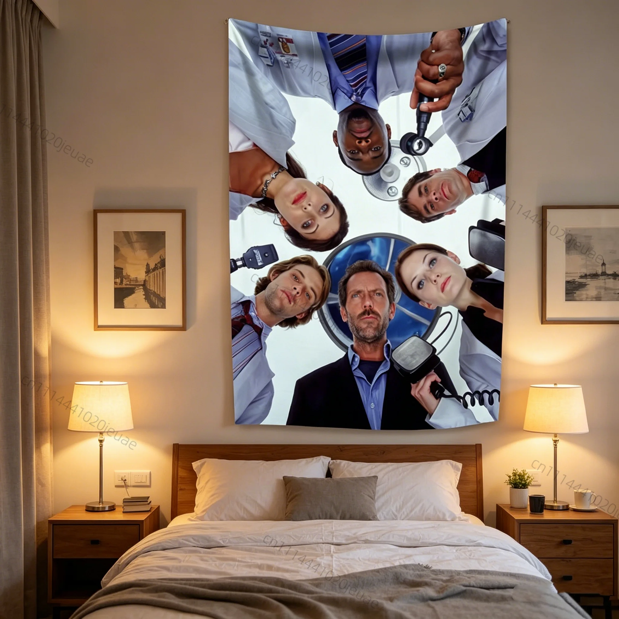 90 x 150 cm Poster-Wandteppich „Dr. House The Doctor“, klassische TV-Wandteppiche, klassische TV-Wanddekoration, Schlafzimmer, Wohnzimmer, Hintergrundstoff, Fan-Geschenk