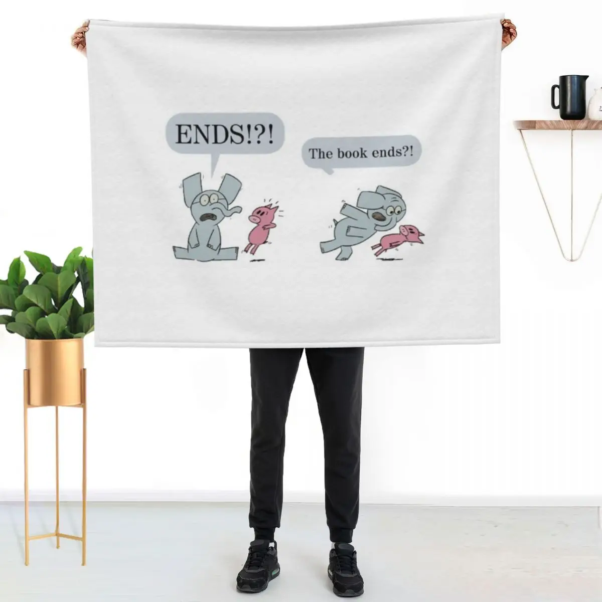 Elephant and Piggie Classic Throw Blanket Nap Quilt Sofas Sofa Quilt blankets ands Luxury Designer Blankets
