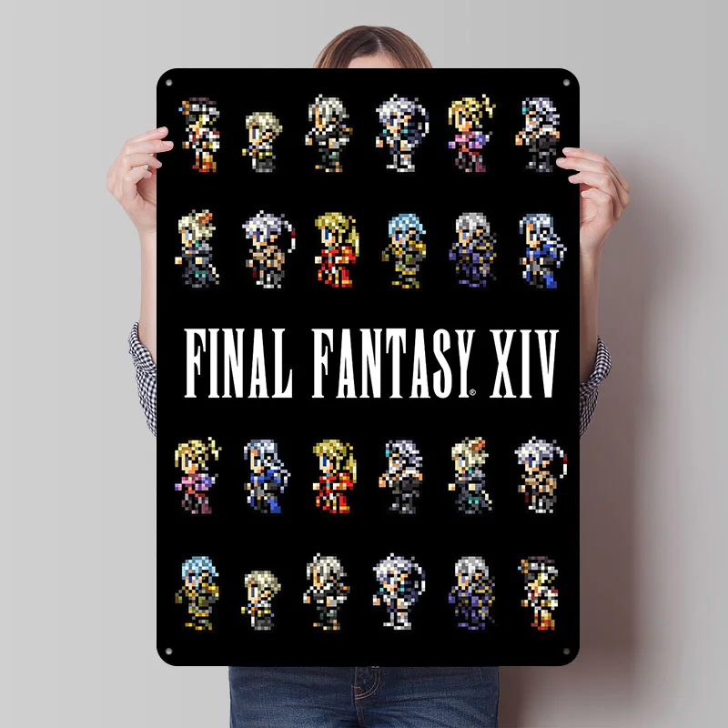 Final Fantasy XIV Pixel Metal Art Poster