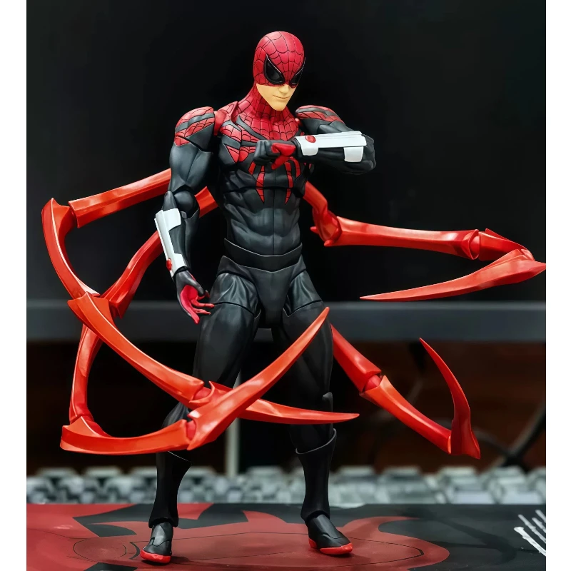 

Фигурка Человека-паука Ultimate Spider-Man: Черный Симбиот-паук в костюме Черного Венома, подвижная коллекционная фигурка Marvel, аниме-украшение