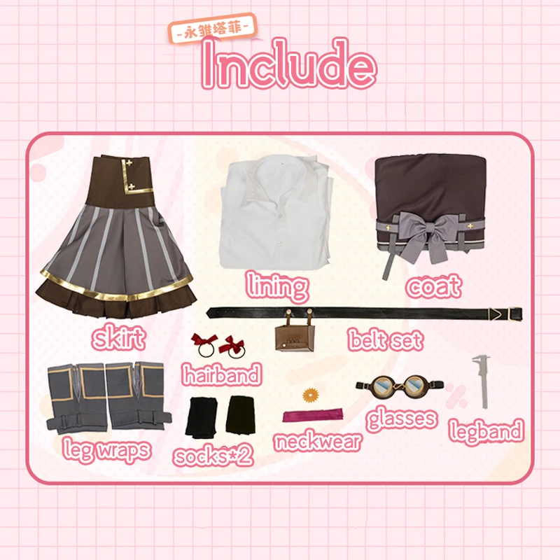 Neue vtuber ace taffy cosplay anime virtuelle anker uniform rock retro lolita weibliches outfit