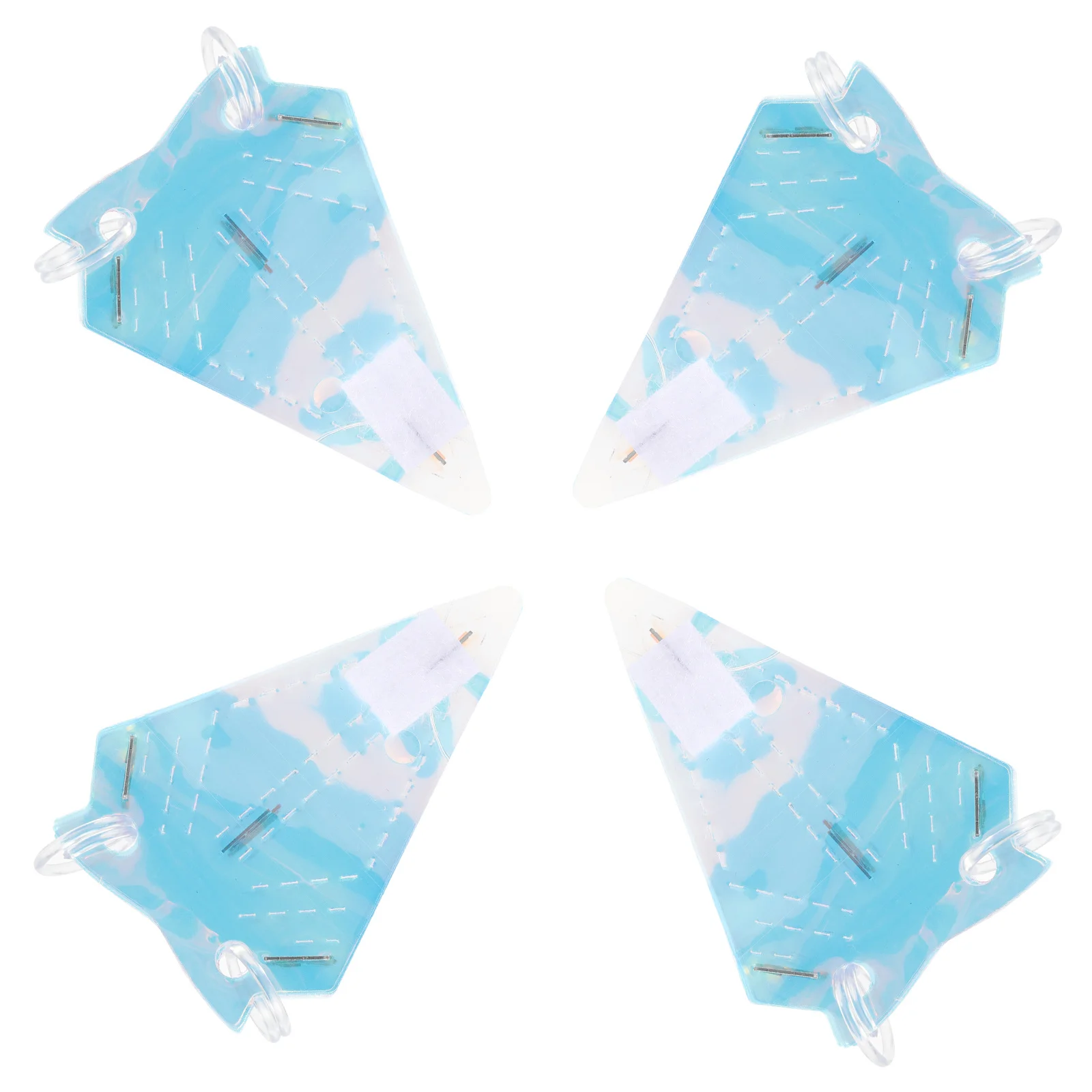 4 قطعة قلادة نجمة مسدسة ديكور معلق حلية النيون فيلم مقاوم للماء للمنزل غرفة المعيشة حديقة الشرفة مهرجان عطلة #1