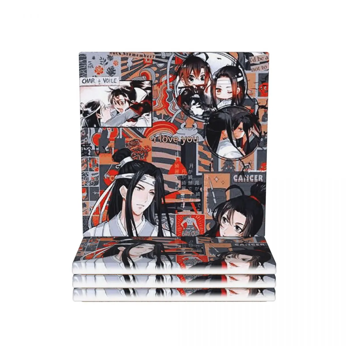 

The Untamed WangXian Bunny Mo Dao Zu Shi Coaster Ceramics Table Decoration & Accessories Utensils For Kitchen Table Placemats