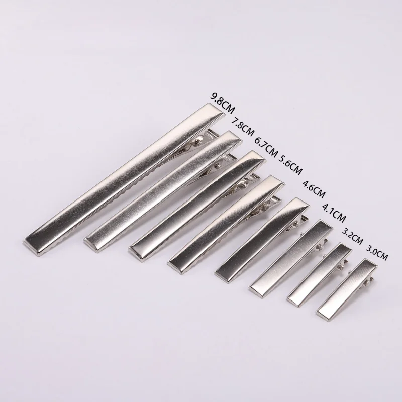 20pcs/lot Metal Crocodile Clips Cable Lead Testing Metal Alligator Clips Clamps Hair Clips Hairpins 32mm-78mm