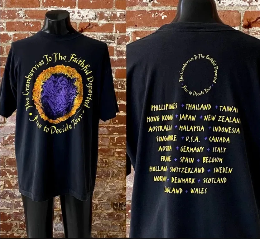 Vintage 1996 The Cranberries Free To Decide Tour T-shirt, size S-5XL
