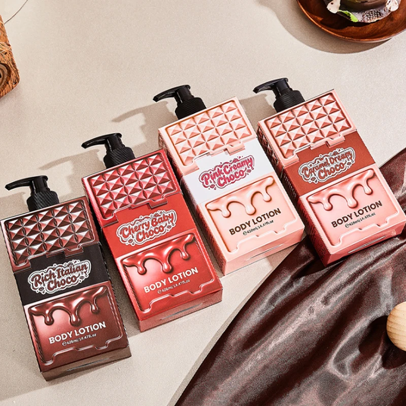 Choco Series Body Lotion 428ml Multiple Fragrance Options Pump Bottle Daily Personal Body Care Liquid For Household Daily Use