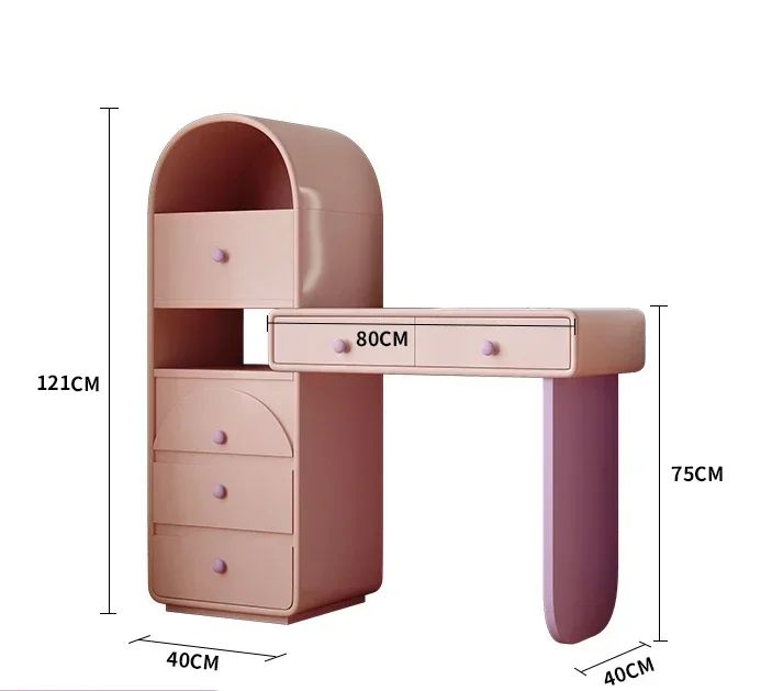 

Dressing Table Bedroom Storage Makeup room decoration Simple Cream Style Retractable