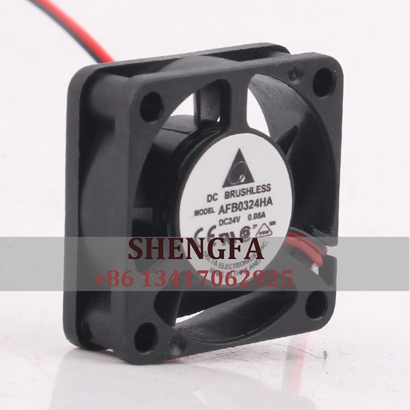

DELTA AFB0324HA Case Fan 30x30x10mm 24V 0.08A 3CM 3010 2-wire High Airflow Inverter Cooling Fan