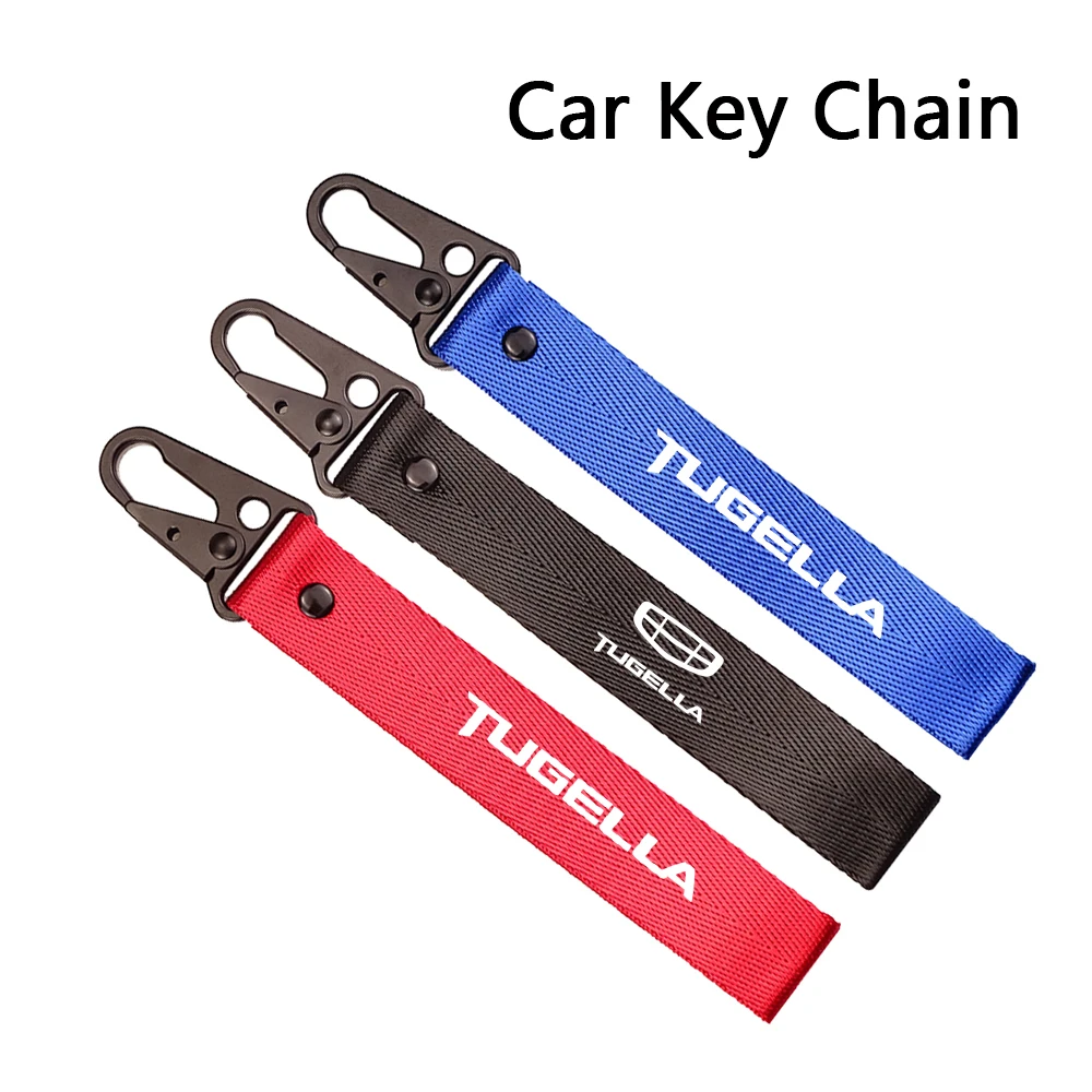 JDM СТИЛЬ Автомобильный Брелок нейлоновый брелок Pandant декоративный шнурок для Geely Tugella SUV FY11 2020 2021 2022 2023 2024 аксессуары