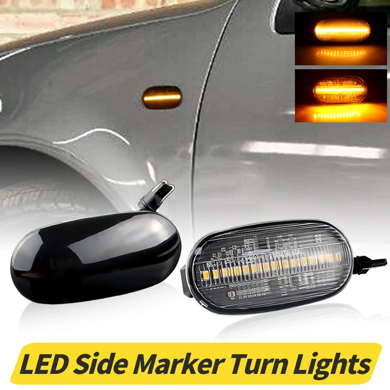 2PCS LED Turn Signal Lamps Side Marker Blinker Lights For Mitsubishi Triton/L200 2005-2015 Pajero Montero Sport Nativa 2008-2016