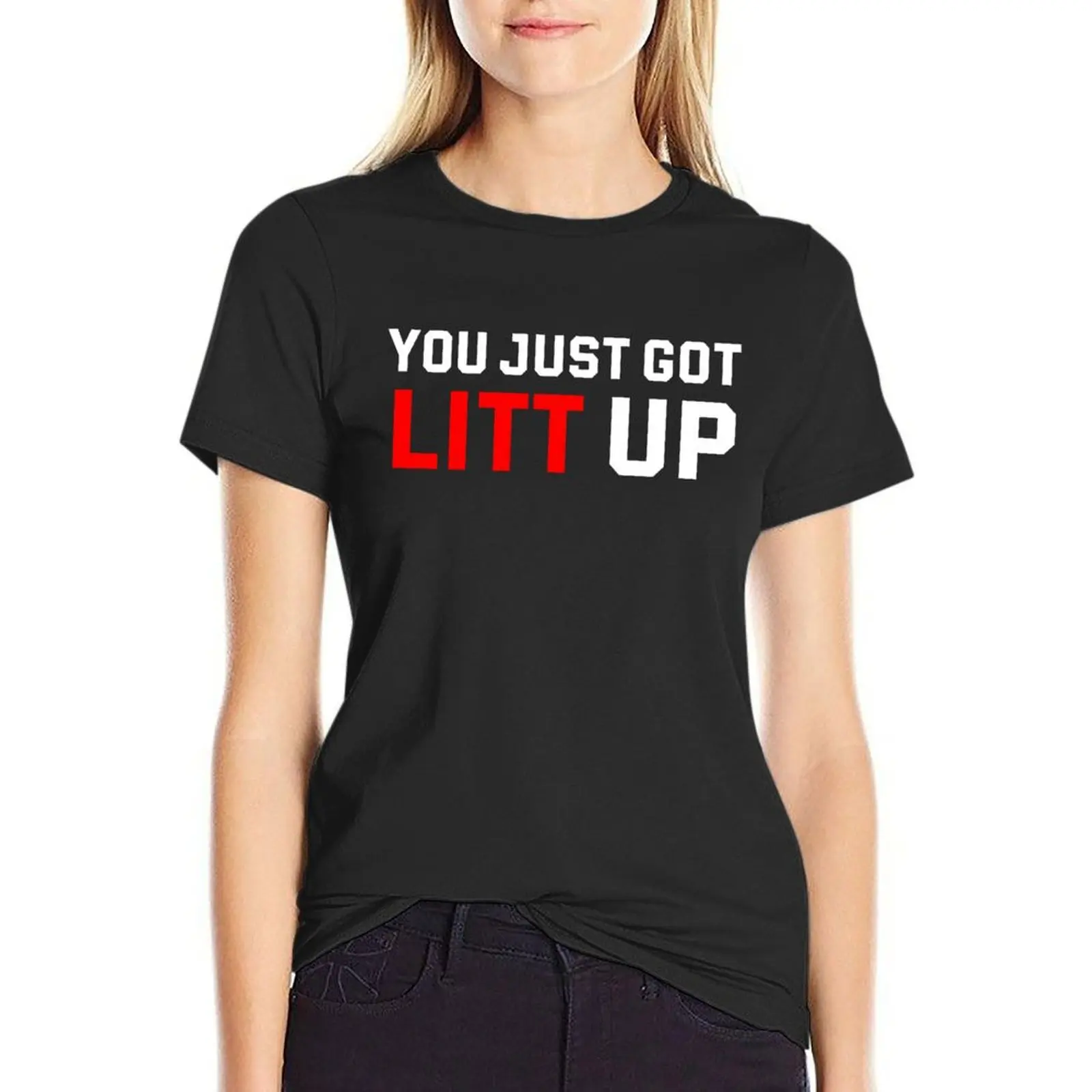 You Just Got Litt Up Harvey Specter T-Shirt sweat quick drying Short sleeve tee designer clothes Women luxury