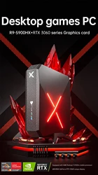 Gamer Dedicated Mini PC AMD Ryzen 9 5900HX RTX3060 RX 6600M RX 6500XT 2*DDR4 M.2 NVMe SSD 2.5G LAN Desktop Tower Computer WiFi6E