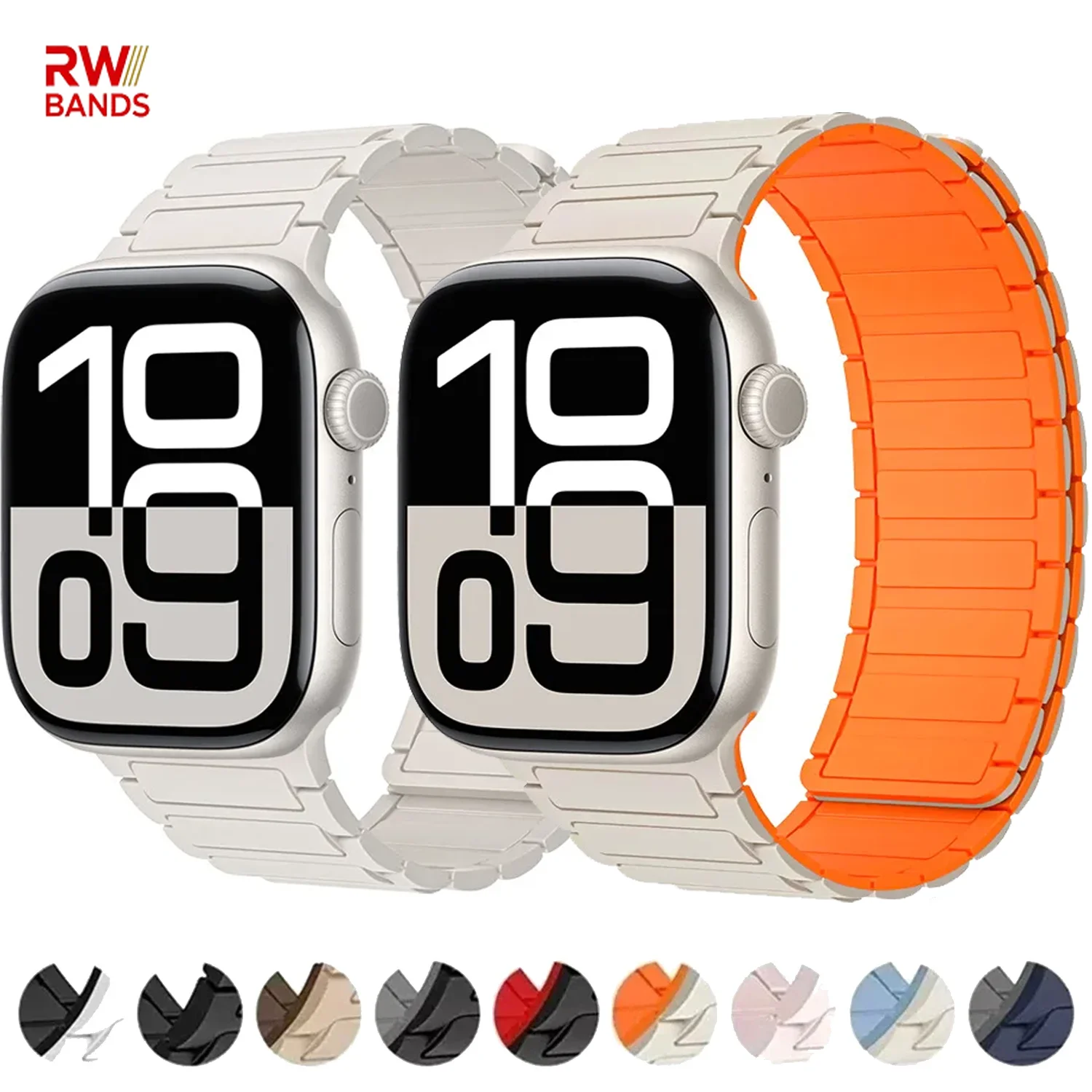 Magnetisches Silikonarmband für Apple Watch Ultra 2 3 49mm 46mm 42mm 45mm 44mm 40mm 41mm Band IWatch Series 11 10 9 8 7 6 5 Armband