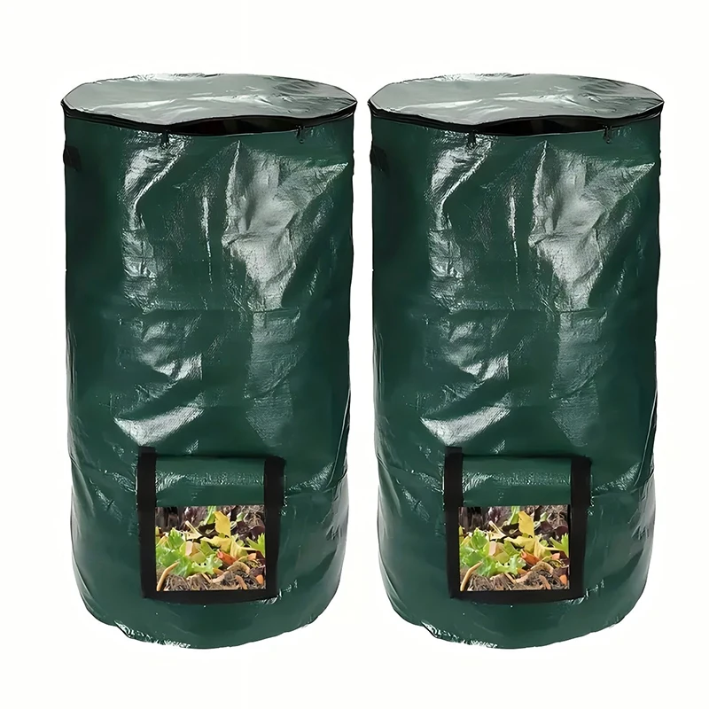Compost Bag Can Be Sealed Reusable Organic Fertilizer Bag Garden Gardening Leaf Bag Compost Bag