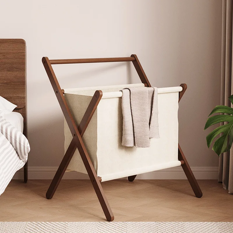 HYS storage basket Fabric cotton and linen household laundry basket Dirty clothes basket Folding clothes Dirty clothes