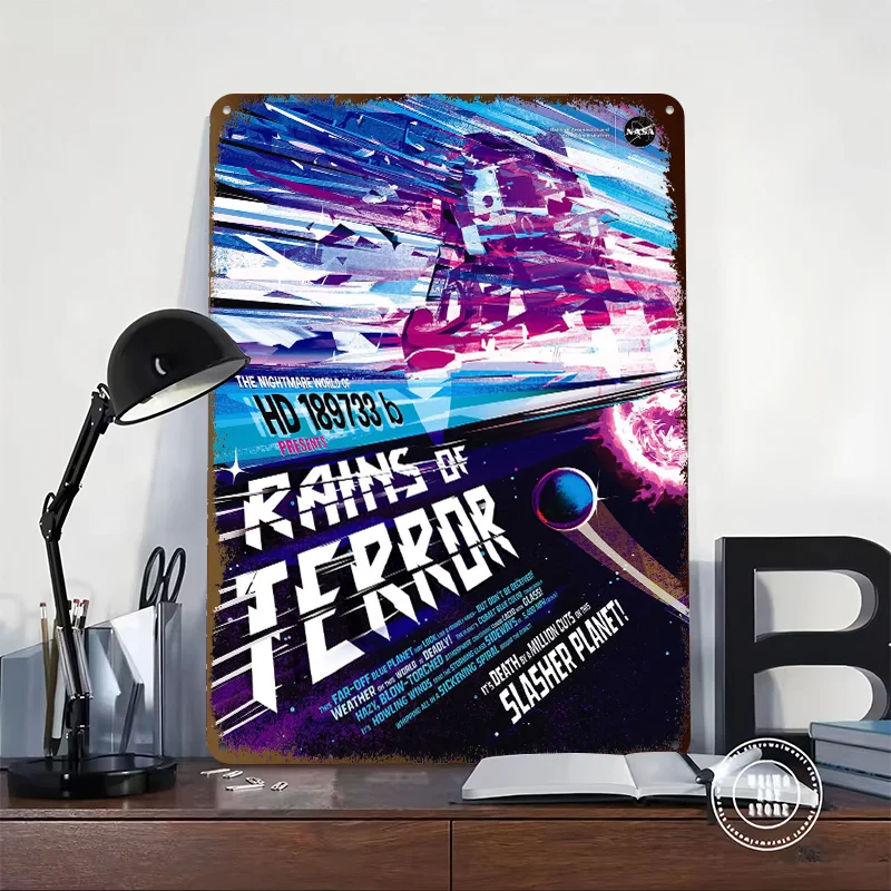 Rains of Terror Tinplate Posters Customizable Wall Art Retro Vintage Metal Signs for Home Room Office Decoration Gaming Garden