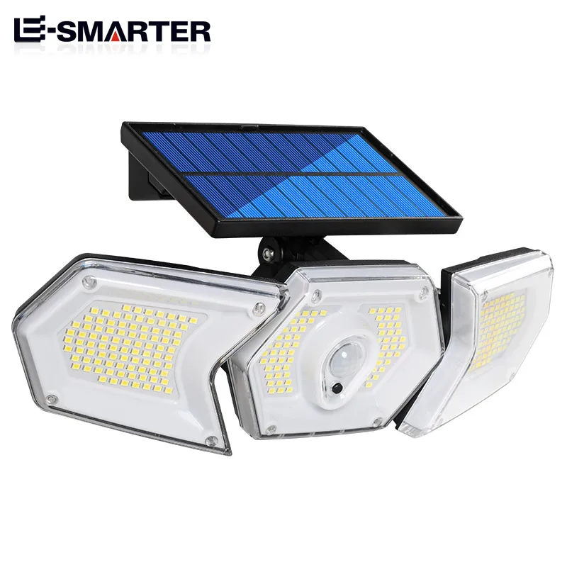 Wand leuchte im Freien LED Solar Straßen laterne wasserdicht Rir Bewegungs sensor mit 3 Beleuchtungs modi für Garten Terrasse Weg Hof