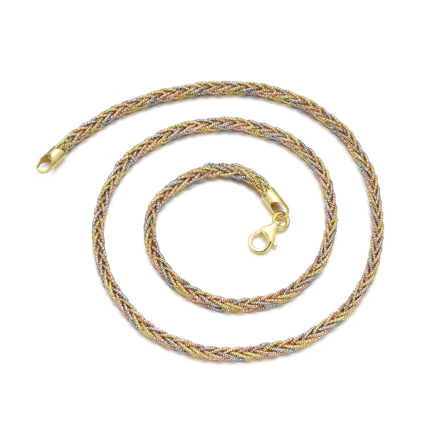 

TIANYIDA 3mm rope chain 925 sterling silver gold plated thick twisted rope chain necklace 3mm rope factory wholesale sales 2024