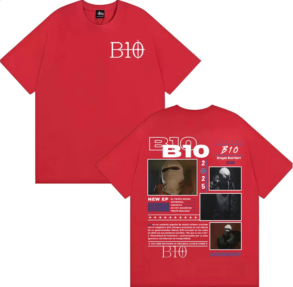 Rapper B10 Byayan Bueriberi Tour 2026 T-shirts Men Fashion Hip Hop Pop Music T Shirt Male High Quality women Oversized T-shirt