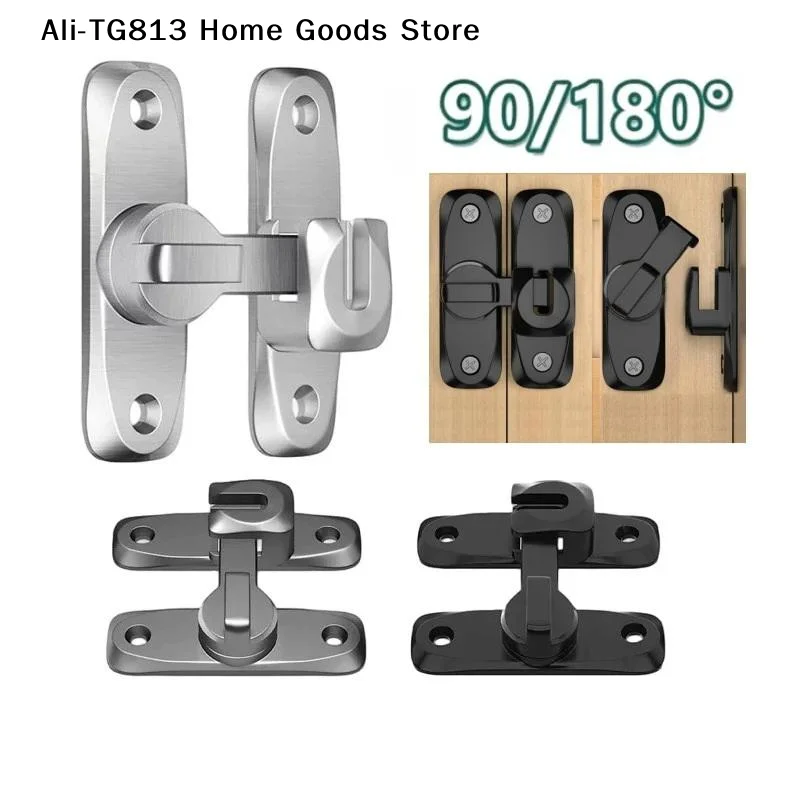 [TG813]90 Degree Window Drawers Cabinet Locks Stainless Steel Hook Latch Latch Bolt Hooks Sliding Gate Buckles Hardware