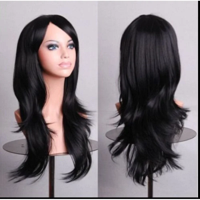 

70cm Long Curly Fashion Cosplay Costume Party Hair Anime Wigs Full Hair Wavy Wig
