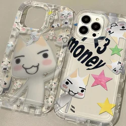INS Cute Toro Inoue Cat Clear Case for Samsung Galaxy S20 S20 S21 S21 S22 S23 S24 S25 FE Ultra Plus 5G Airbag Shockproof Cover