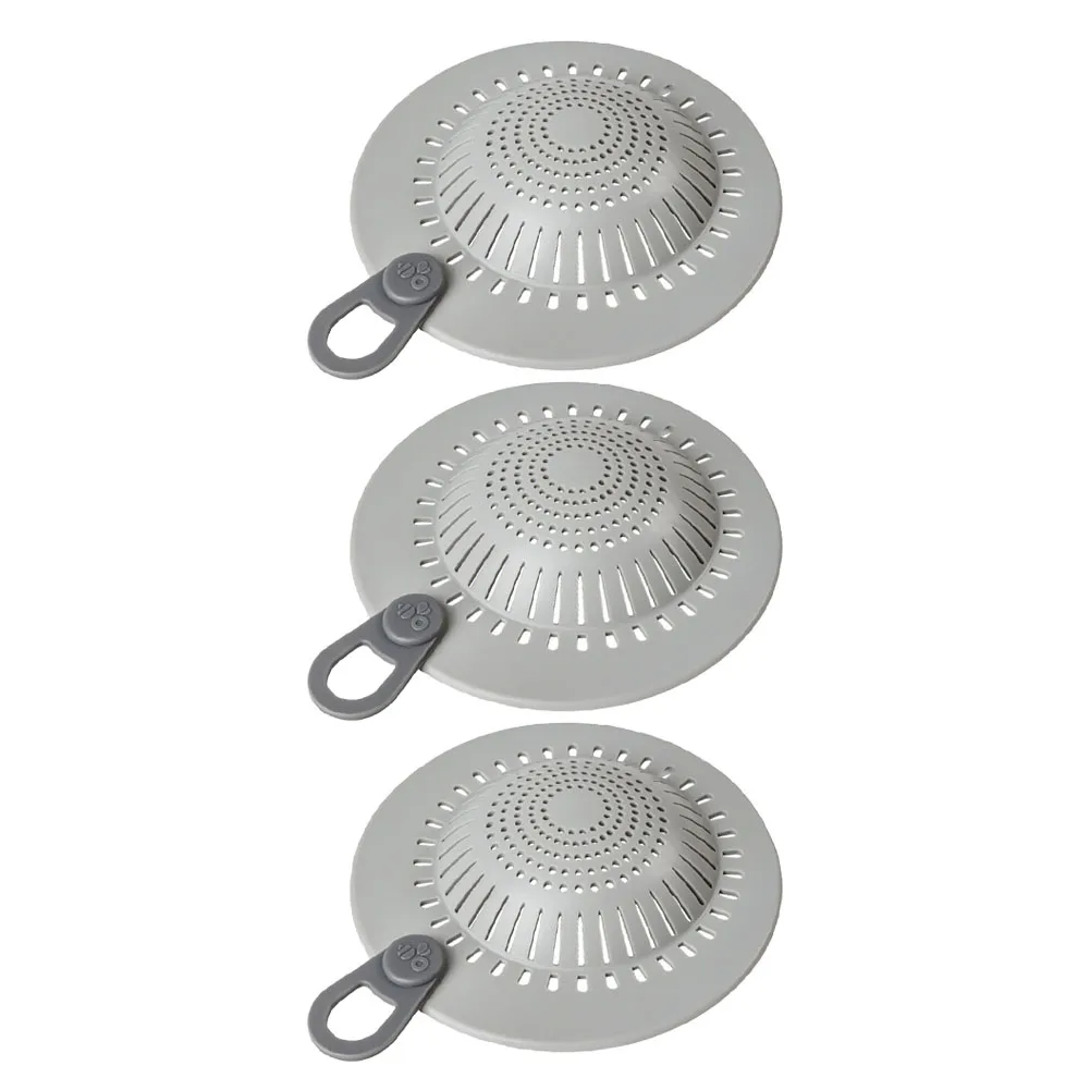 3 PCS Silicone Shower Drain Strainers with Dual Filtration System and Anti Slip Design for Effective Hair and Debris Collection