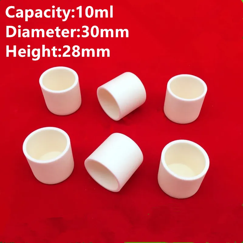 5ml 6ml 15 25 40 45 60 30 ml cylindrical 99% pure aluminum corundum crucible / Al2O3 ceramic crucible tube / Sintered crucible