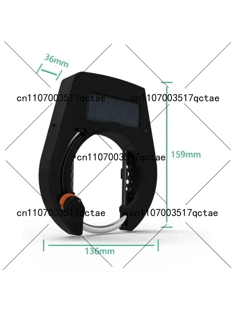 1pcs Bike Smart Lock Bicycle Alarm Lock with APP QR Code Unlock Horseshoe Wheel Lock