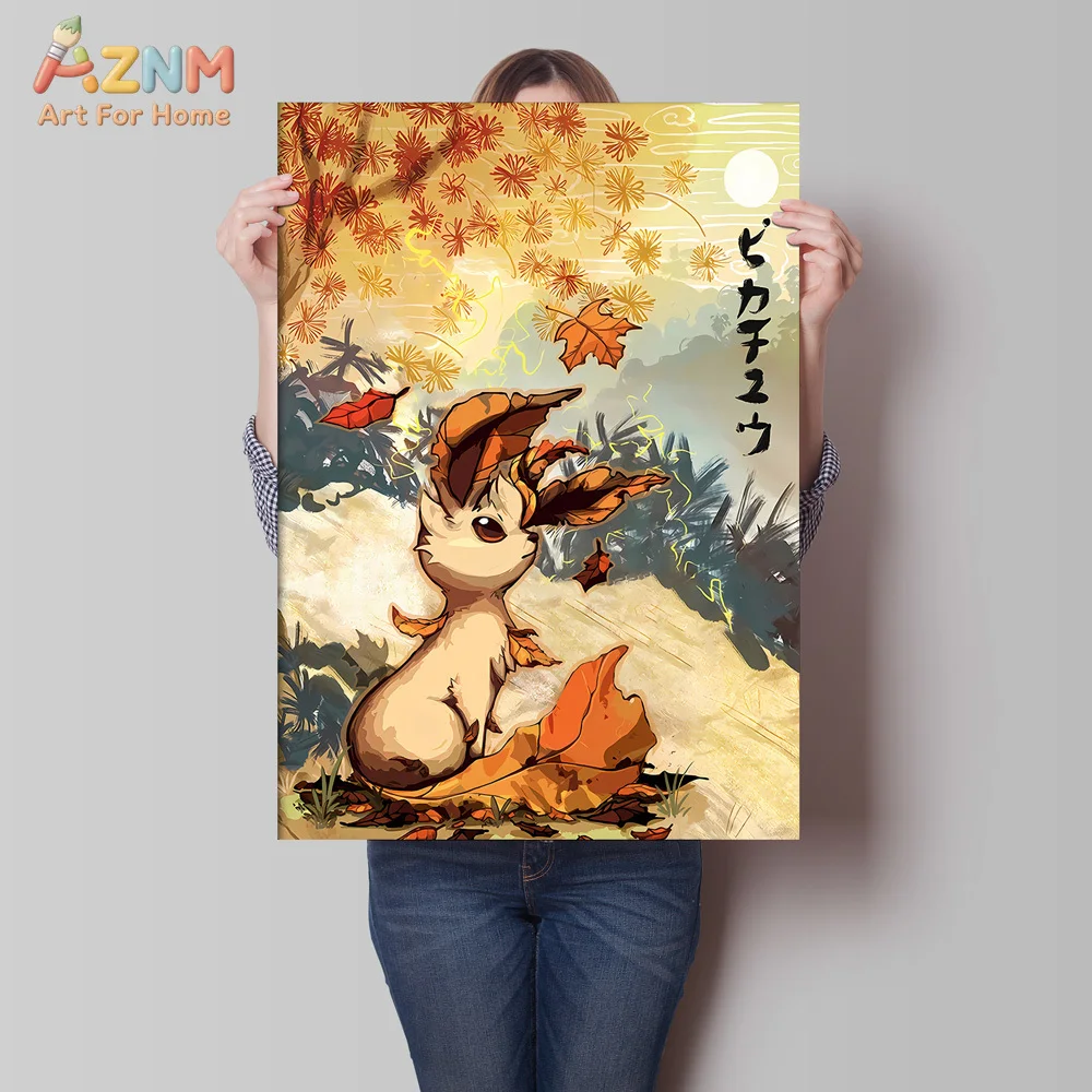 Canvas Artwork Painting Pokemon Squirtle Poster Cartoon Picture Classic Home Bedroom Decoration Paintings Children's Gift