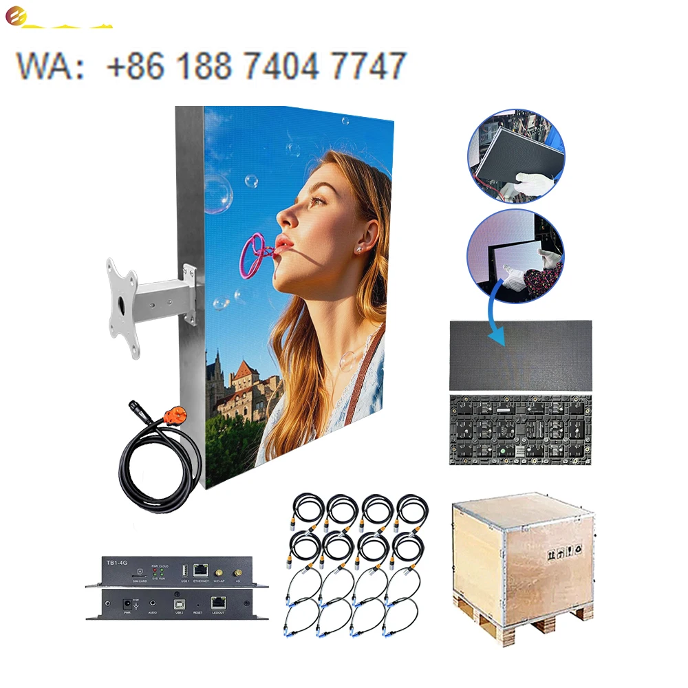 Customized Indoor Double-Sided LED Light Box Sign Full Color Digital Signage Displaying Graphics IP65 for Store Front Billboard