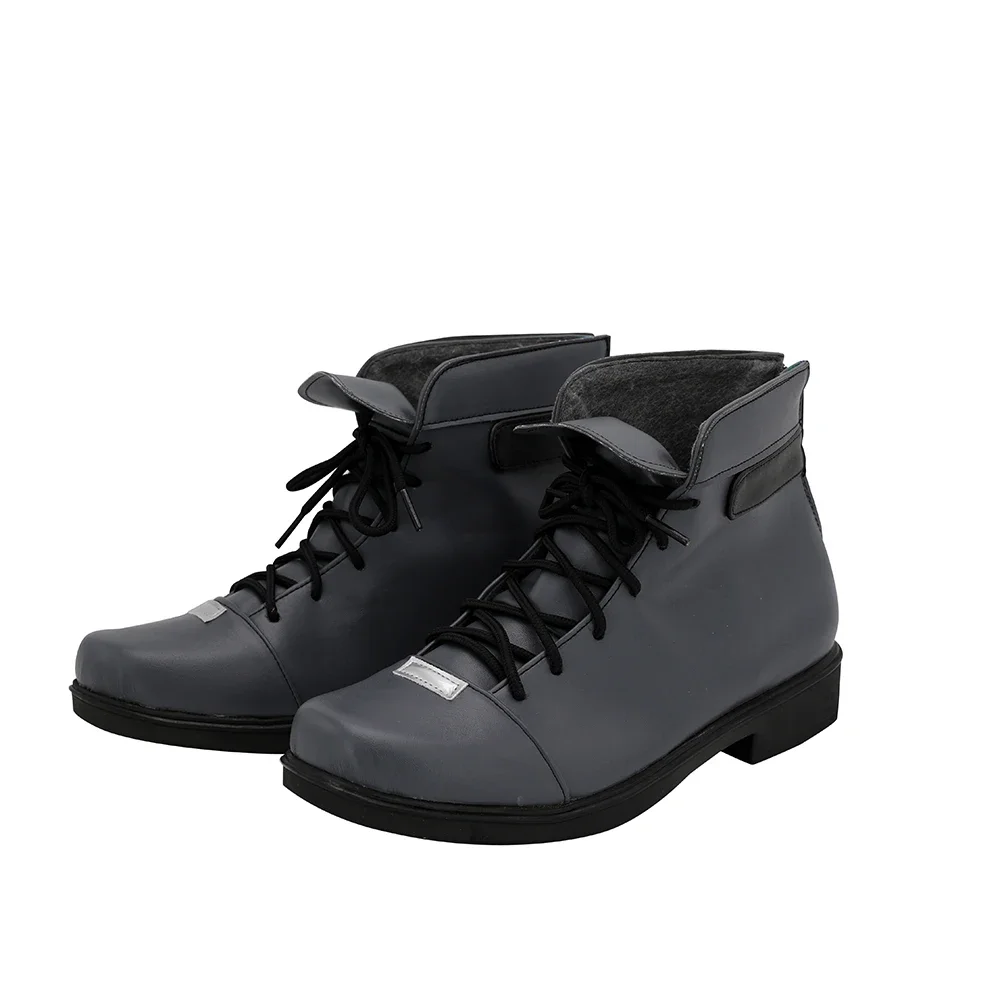 Arknights Liskarm Cosplay Boots Grey Shoes Custom Made Any Size (3)