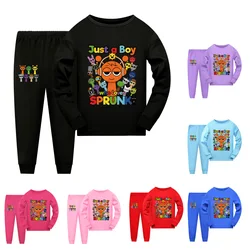 New Boys Long Sleeve Pajamas Sets Sprunki Pyjamas Suits Children's Horror Game Incredibox Sleepwear Teenager Homewear Pijamas