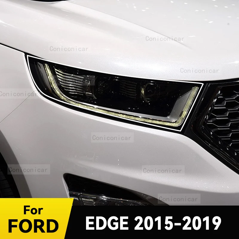 

For FORD EDGE 2015-2019 2018 2017 Car Headlight Protective Cover Film Front Light Transparent TPU Headlamp Accessories