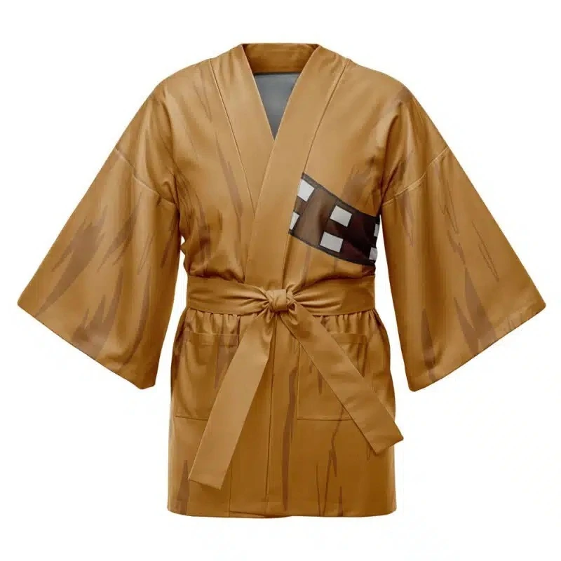 2026 Spring/Summer Green Orange Black Contrasting Japanese Kimono