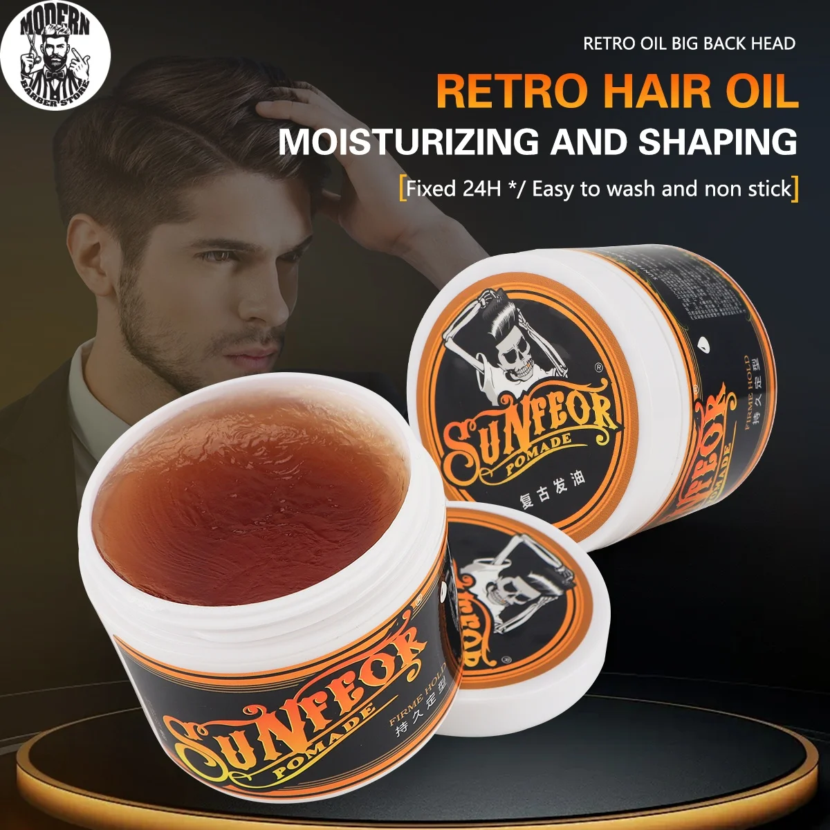 

Styling Hair Pomade Barber Restoring Ointment Men's Hairstylist Gel Salon Hairdresser Hairdressing Gulongxiang Supplies Tools