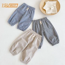 Infants Kids Boys Girls Cute Loose Pants Children's Clothing Casual Pant Baby Boys Girls Grid Children Pants