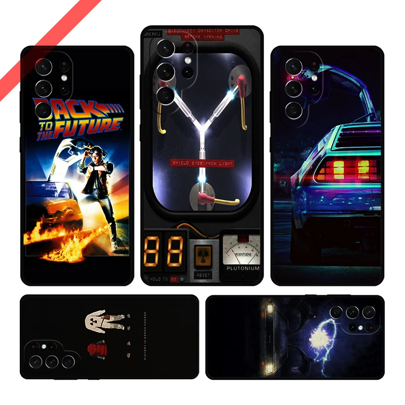 Back to the Future License Plate Outatime Phone Case For Samsung S20 FE S21 S10 S23 Plus S24 S22 Ultra Note20 Note10 S9 S8 Cover