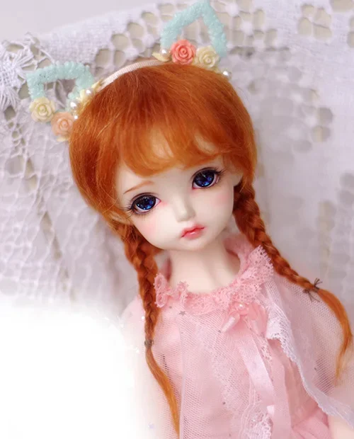 （Customize 30 Days） BJD DD SD MSD 1/12 1/6 1/8 1/4 1/3 doll's Photo props Accessoriess Double braid girl wig 1pcs