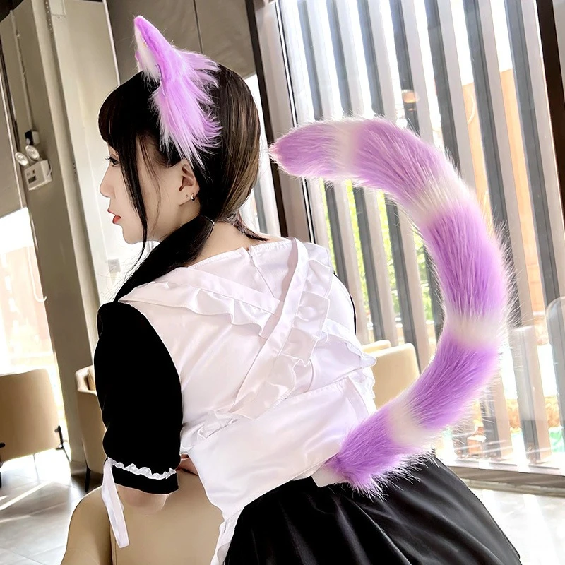 Fluffy Cat Tail Furry Animal Tail Handmade Plush Realistic Tails Kawaii JK Lolita Anime Cosplay Costume Props Accessories 5